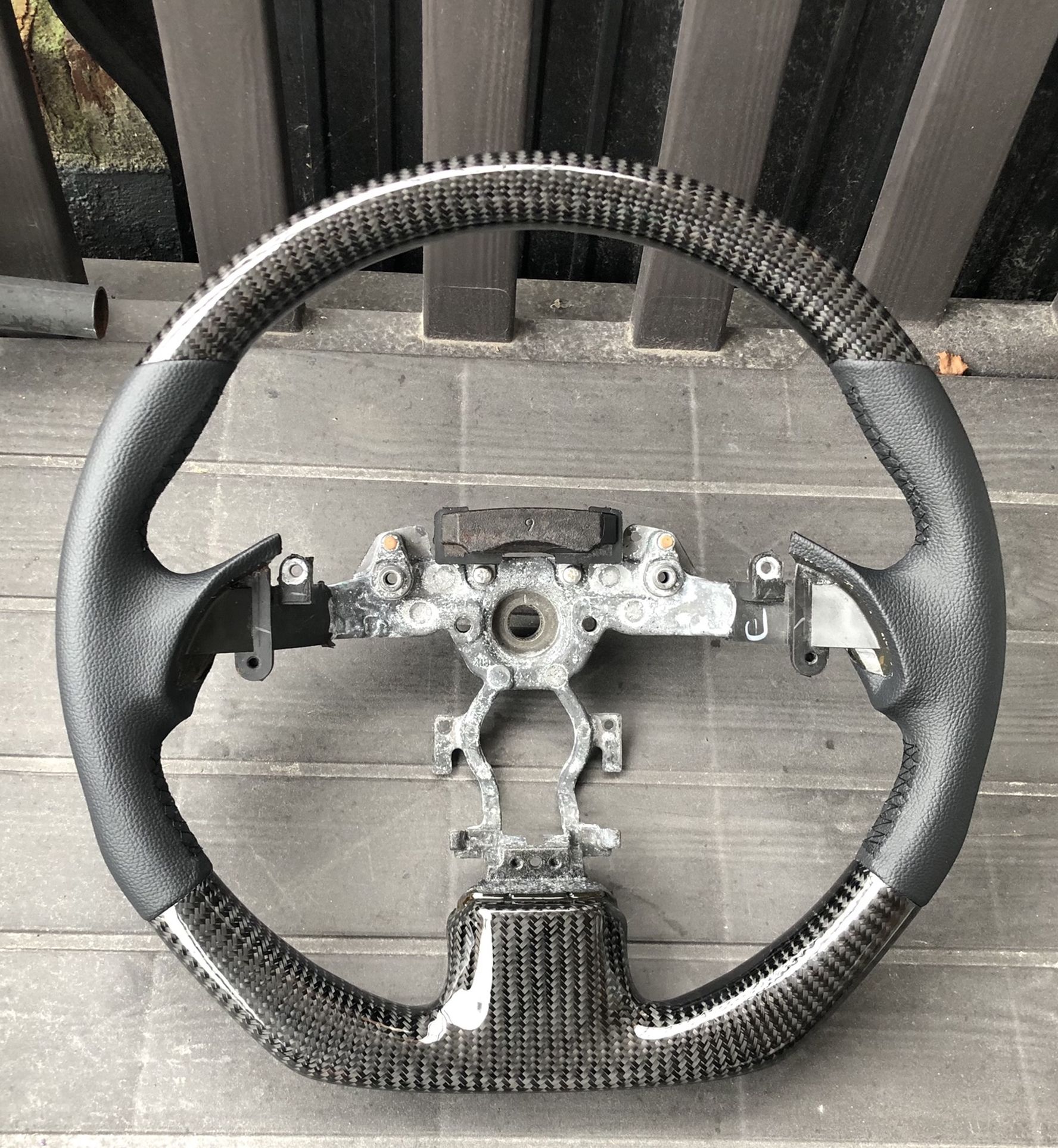 Infiniti G35 G37 Carbon Fiber Flat Bottom Steering Wheel 