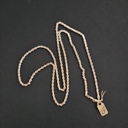 14k Gold Necklace 24 Inch