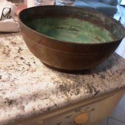 Vintage Persian Copper Bowl 9" Wide 4" Tall