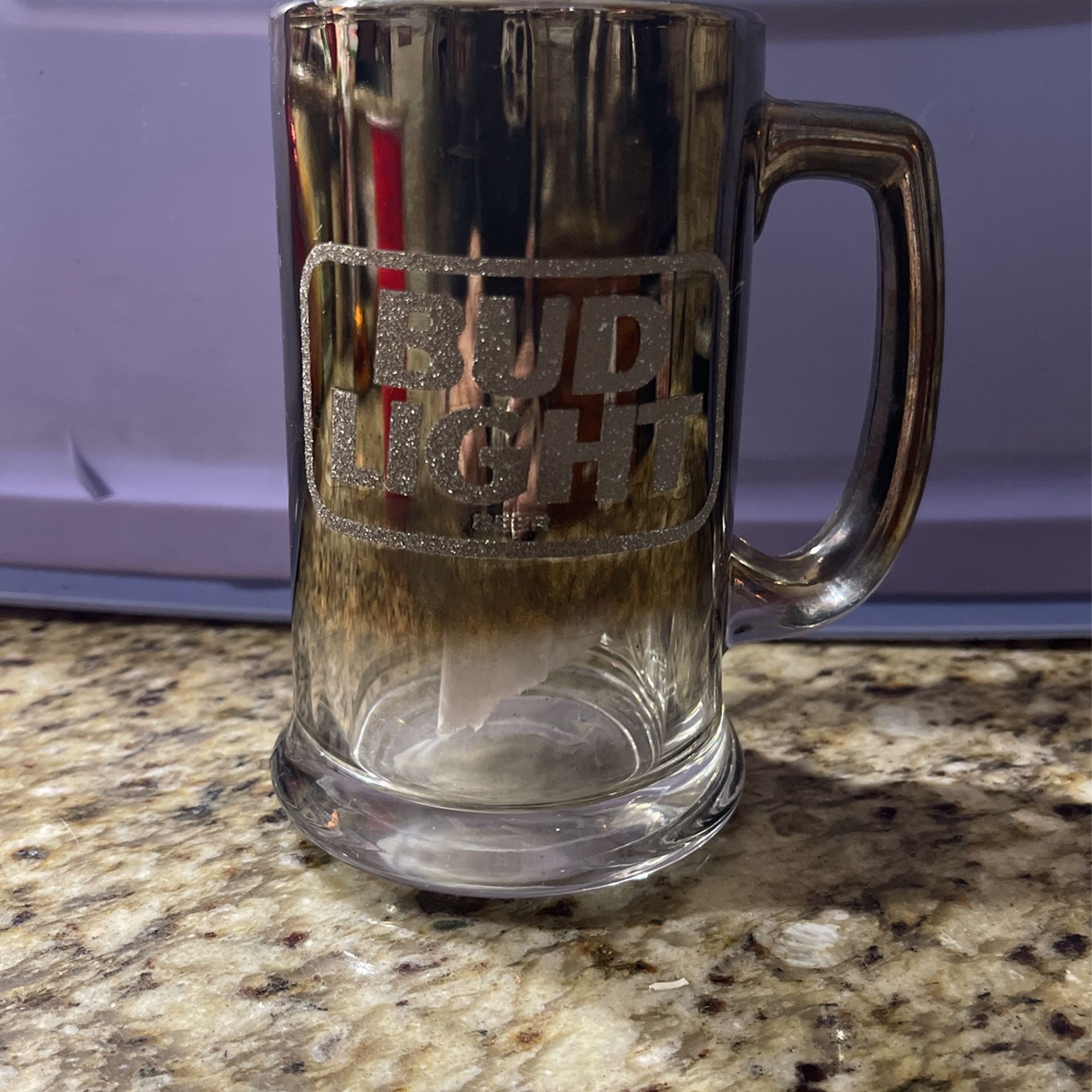Bud light frosted beer glass 