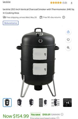 New In Box Charcoal Smoker Grill