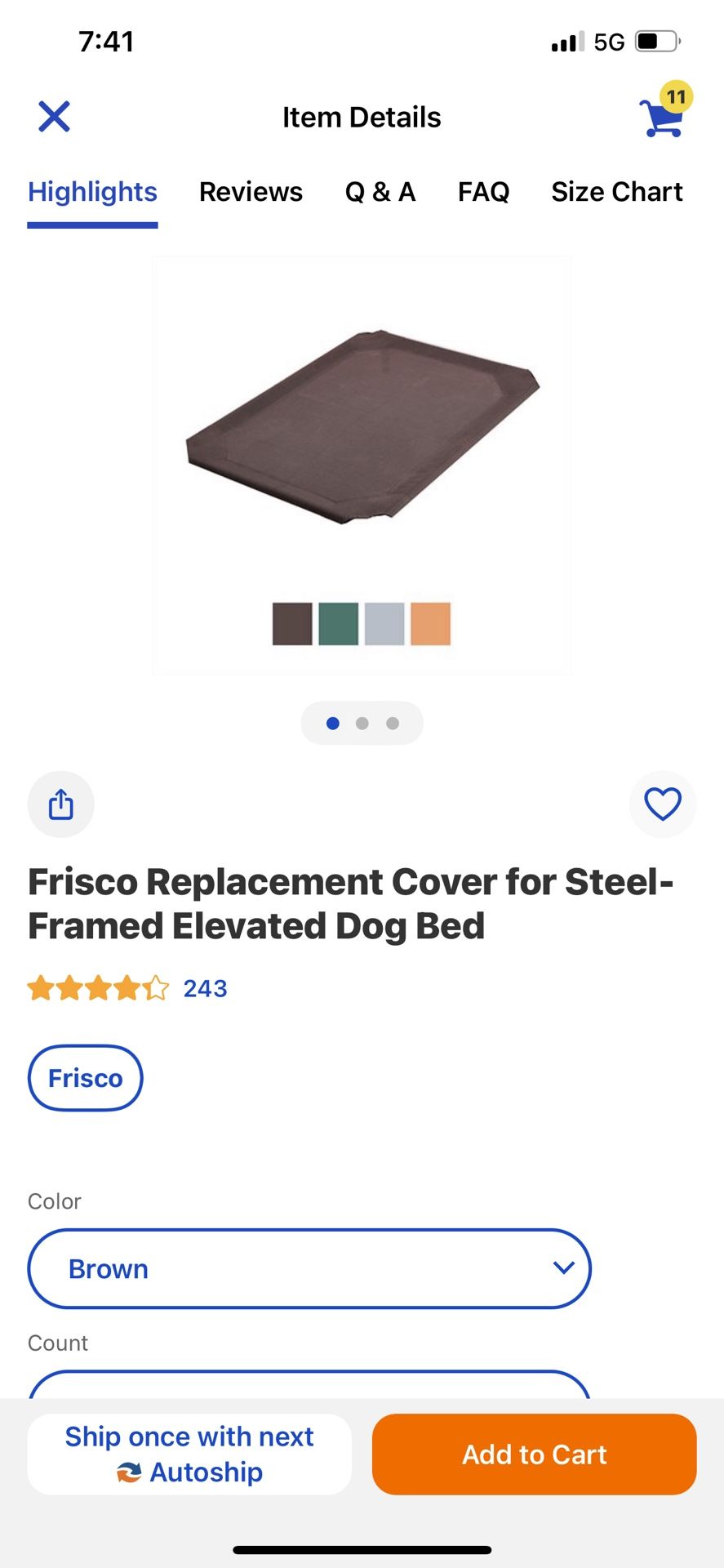 Large Elevated Dog Bed