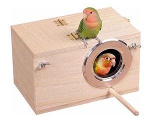 Wood Box Bird House Breeding Nest