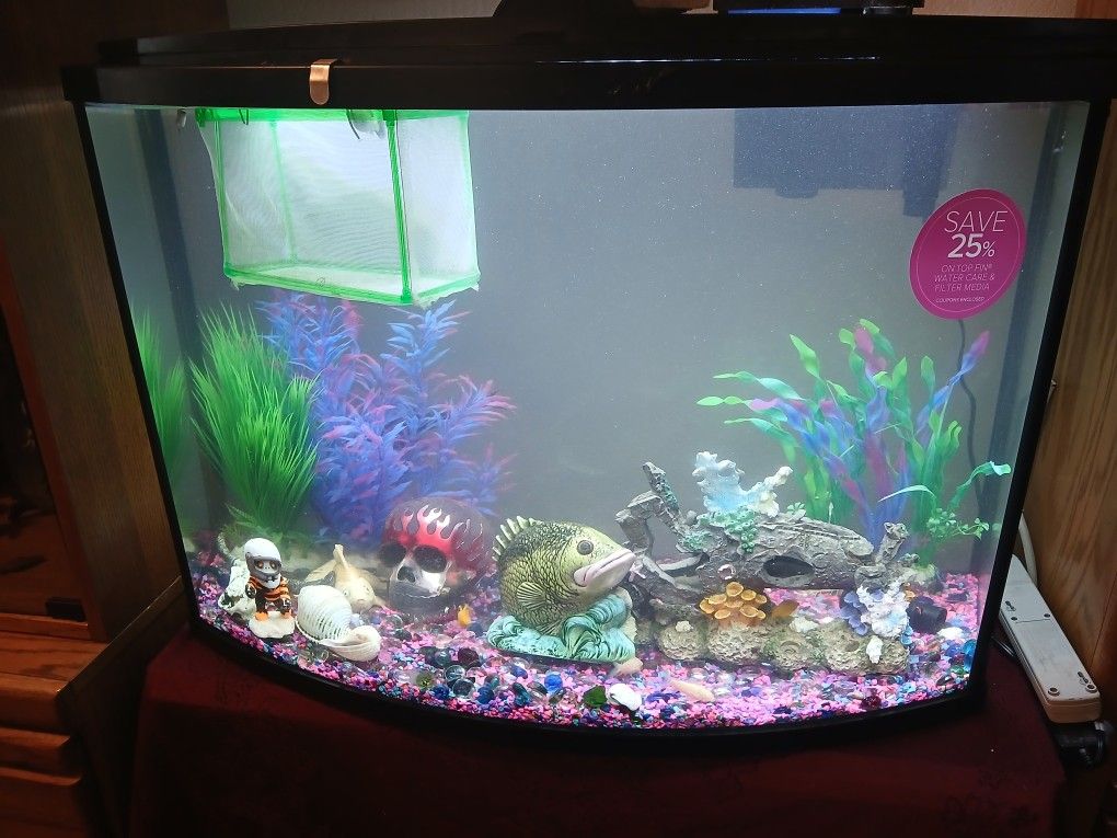 Fish Tank Plus Stand & Accesories Complete Set Up