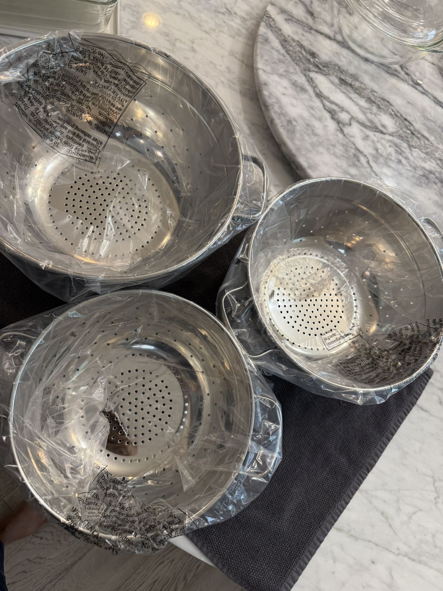 Stainless Steel Strainers Colander Set - 3