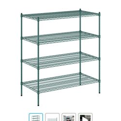 Commercial-Grade Storage Rack – Green Epoxy – 4 Shelf Kit