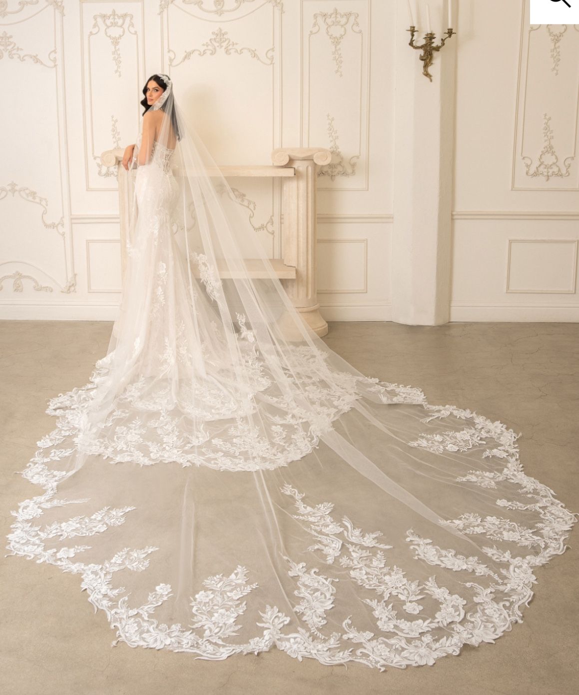 Elegant White Cathedral Veil