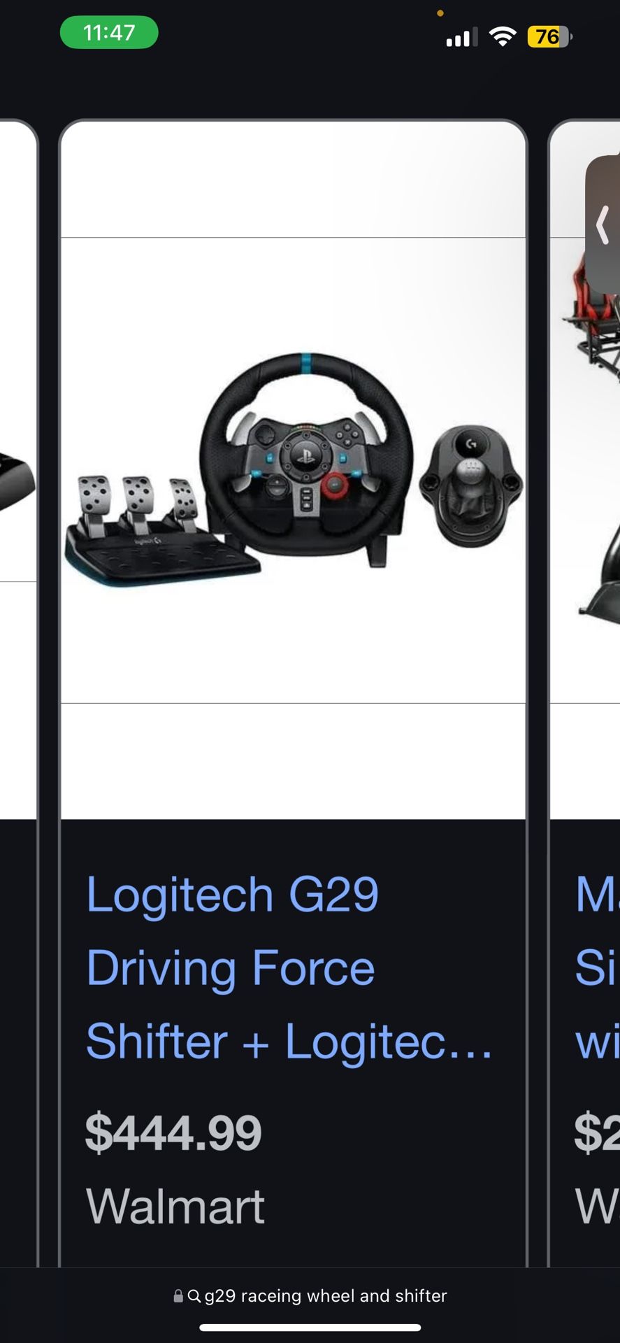 Logitech G29 Racing Sim 