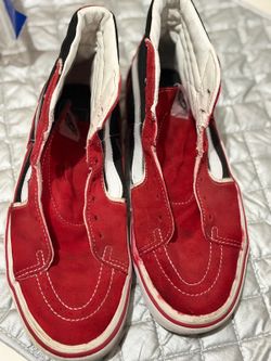 Vans Red Suede High-Top Sneakers