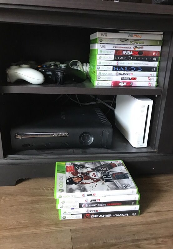 NEW LOW PRICE!! XBOX 360 & Nintendo Wii plus Accessories and GAMES!! (willing to sell separately)