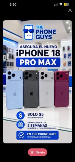 AVAILABLE NOW! - APPLE 18 SERIES UNLOCKED - 5 DOLLARS DOWN NO CREDIT NEEDED!