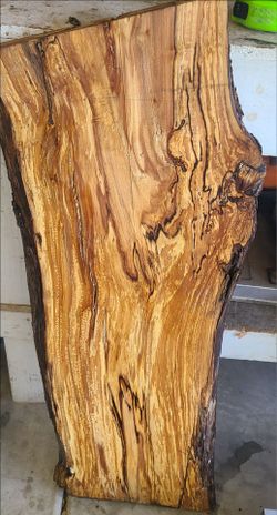 Iowa Spalted Figured Apple Live Edge Wood Slab Kiln Dried - Crazy grain patterns