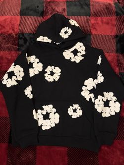 DENIM TEAR HOODIE MEDIUM