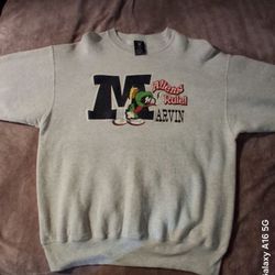 Vintage Warner Bros Marvin The Martian Sweatshirt Mens XL Distressed Made in USA