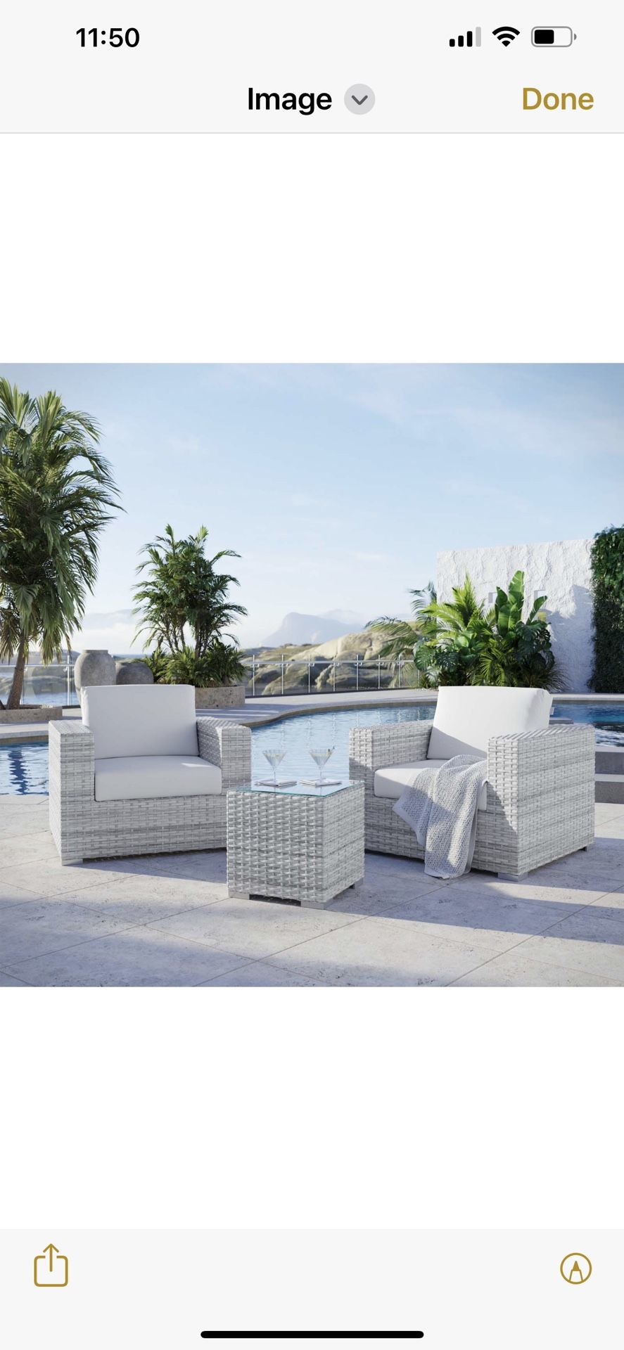 Outdoor Patio Set Chair And Table