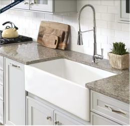 SINKOLOGY Bradstreet II 30 in. Farmhouse Apron Front Undermount Single Bowl Crisp White Fireclay Kitchen Sink