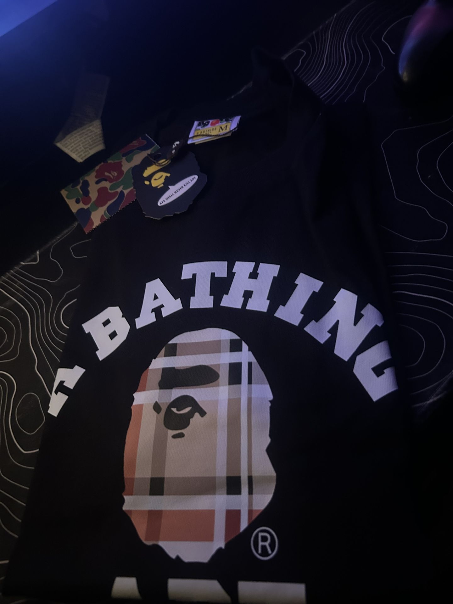 bape x burberry tee