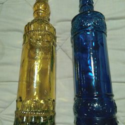 Vintage Glass Bottles 13 Inches Tall