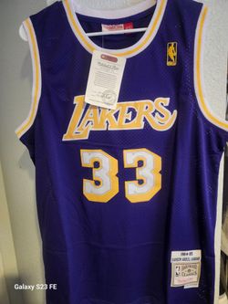 Kareem Abdul jabber Los Angeles Lakers Classic Throwback Basketball Jersey XL