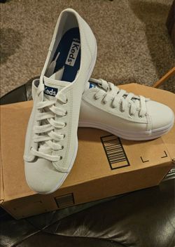 Keds Triple Kick White Canvas Platform Sneakers Size 10 women's shoes new