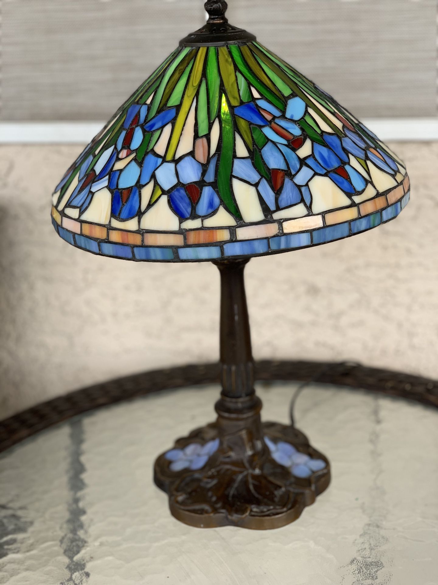 Pewter Stain glass lamp shade