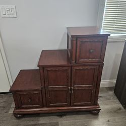 Vintage Tanzu Cherry wood And Brass