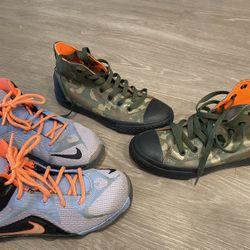 Nike Lebron’s & Converse Size 2.5 $50