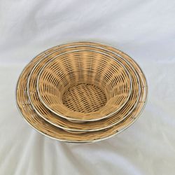 3 Wicker Baskets - Used