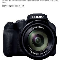 Panasonic LUMIX FZ80D Point and Shoot Digital Camera 4K Photo/Video Recording with Power Optical Image Stabilizer, Vlogging Camera with 60X Optical Zo