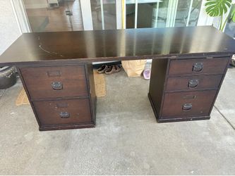 Pottery barn wood office desk