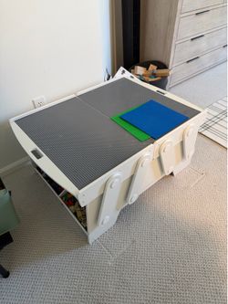 Lego Table filled with legos!