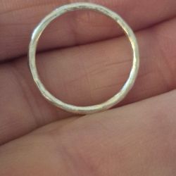 Vtg.Sterling Silver Band Ring- Sz5