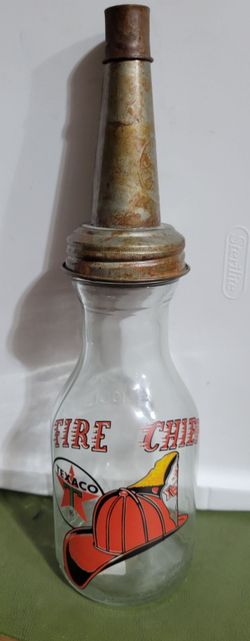 Vintage Texaco Fire Chief Oil Bottle