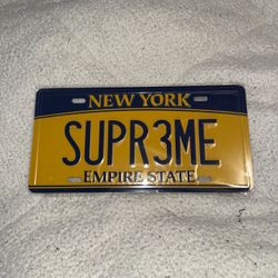 Supreme License Plate