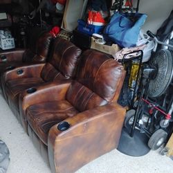Leather Theatre Recliners