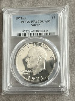 1971 s Eisenhower Silver dollar proof PCGS PR69dcam