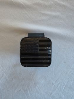 Black American Flag Trailer Hitch Cover