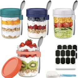 8pack 16oz 4 Pack Overnight Oats Containers