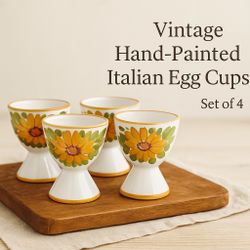 Vintage Hand painted Italian Egg Cups