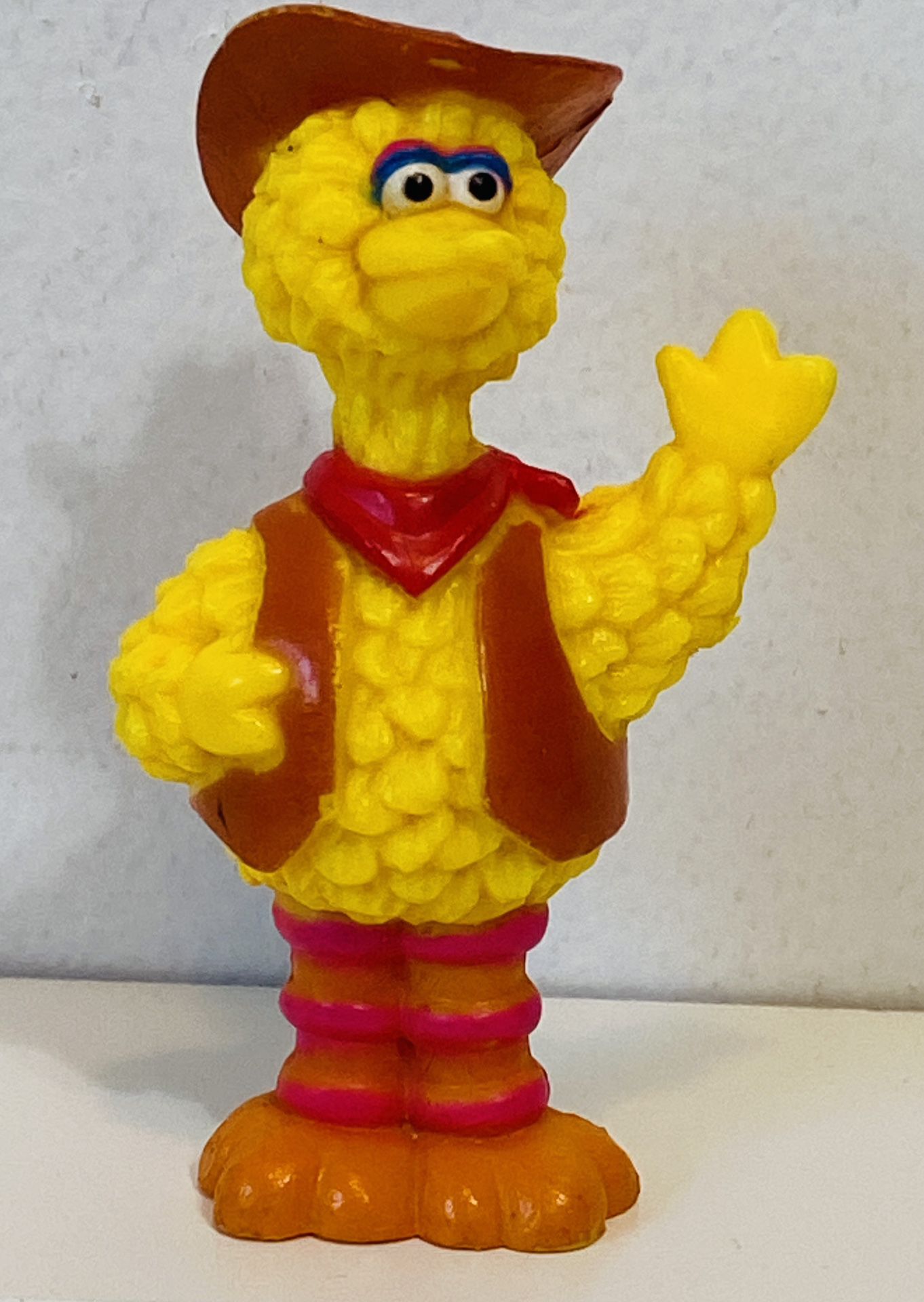 Big Bird Sesame Street 3" Vinyl Figure In Cowboy Outfit Toy/Cake Topper