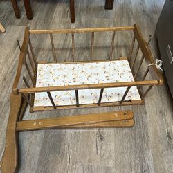 Free Antique Doll Cradle/Bed And Base 