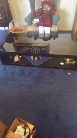 Glass table and coffee table