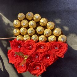 Flower Hearts For Valentines Gift
