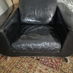 Black Leather Sofa