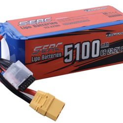 6S RC Lipo Battery 22.2V 60C 5100mAh 