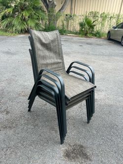 Stackable outdoor chairs