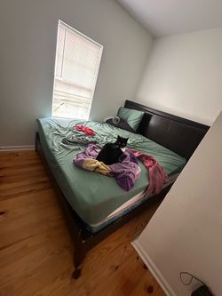 King size bed frame, dresser and nightstand
