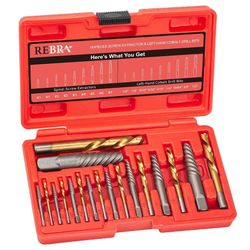 new Screw Extractor Set, 37# Cr-Mo & 6542 HSS Steel Cobalt Left-Hand Drill Bit, Easy Out Broken Bolt Remover Reverse, Ez Out Stripped, Rounded-Off, Da