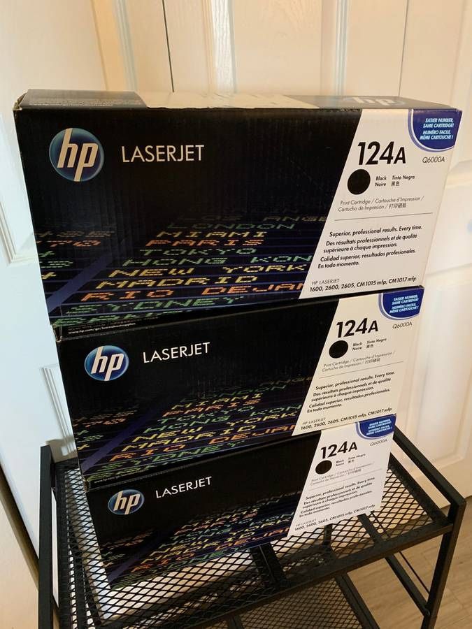 HP 124A Toner Cartridge x 3