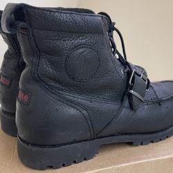 Polo Biker Boots 10.5 Black Buckle